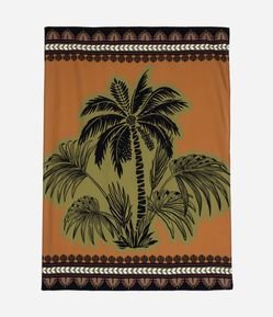 Canga Retangular em Viscose Estampada de Coqueiro
