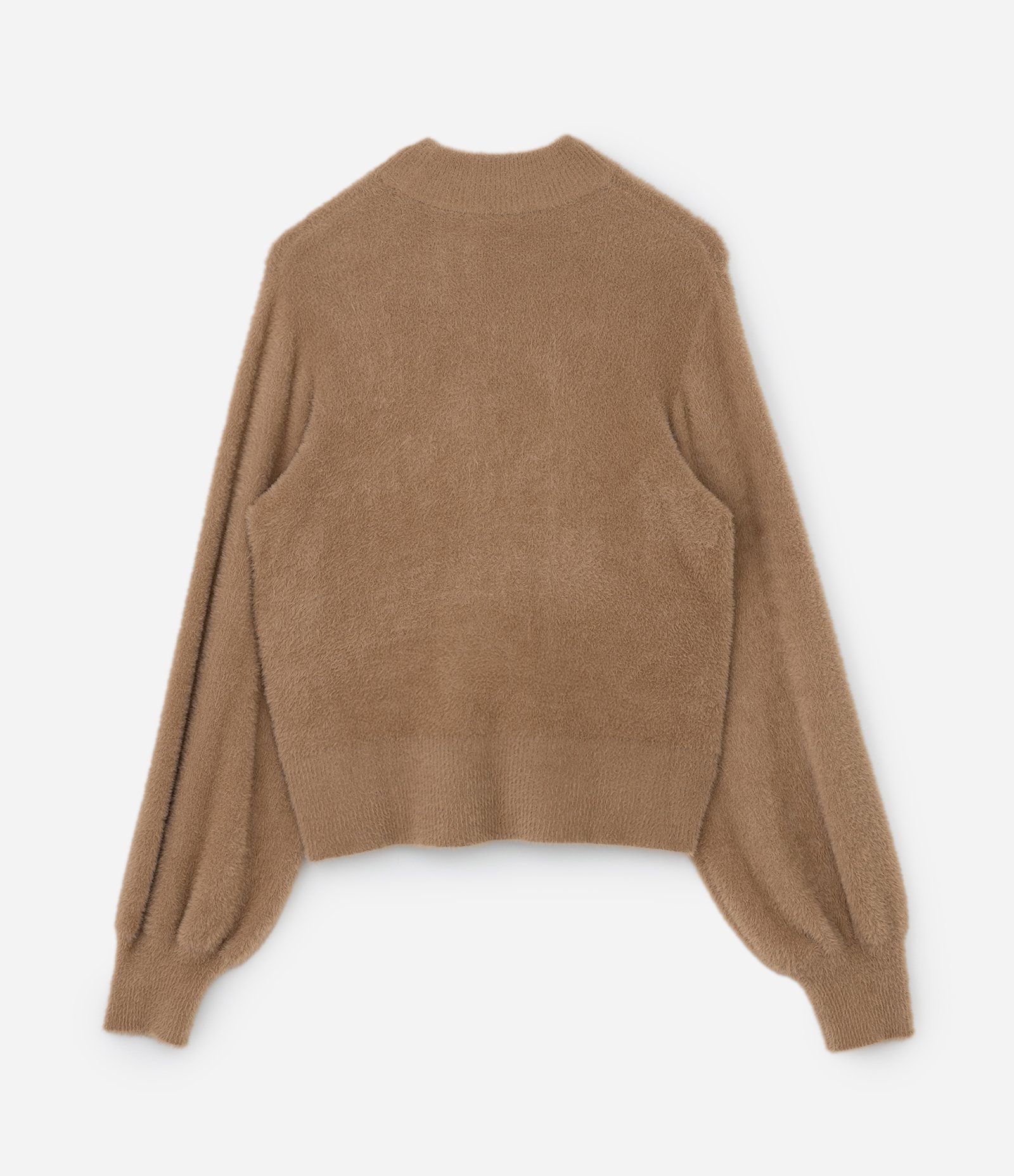 Suéter em Tricô com Pelinhos e Gola Alta Curve & Plus Size Marrom 6