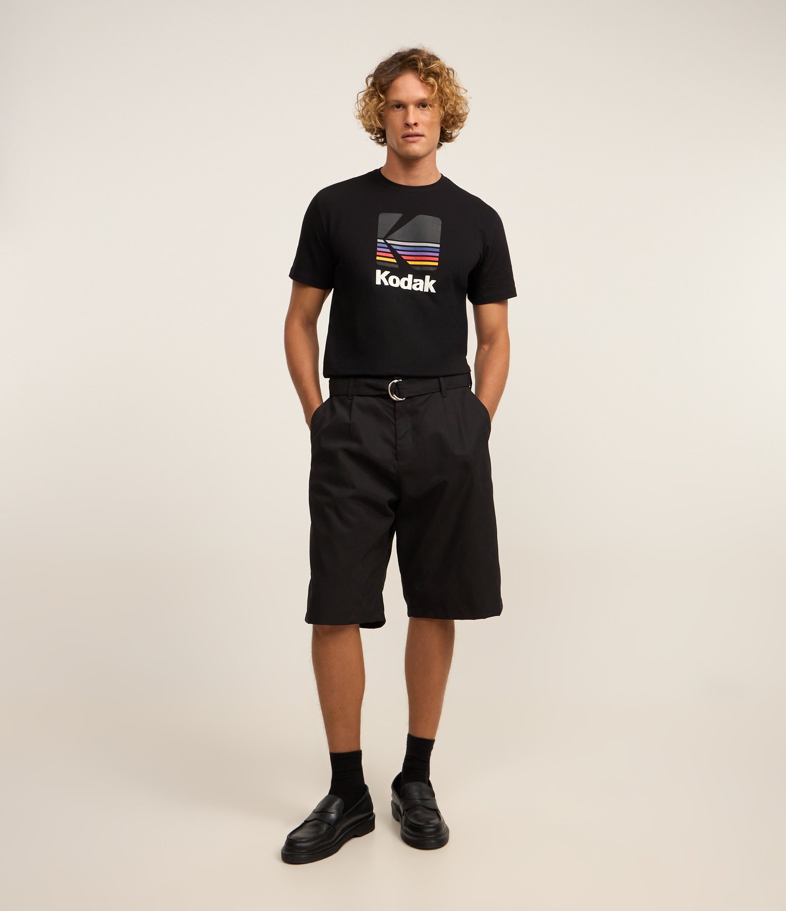 Camiseta Comfort em Algodão com Estampa Kodak Preto 2