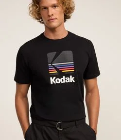 Camiseta Comfort em Algodão com Estampa Kodak