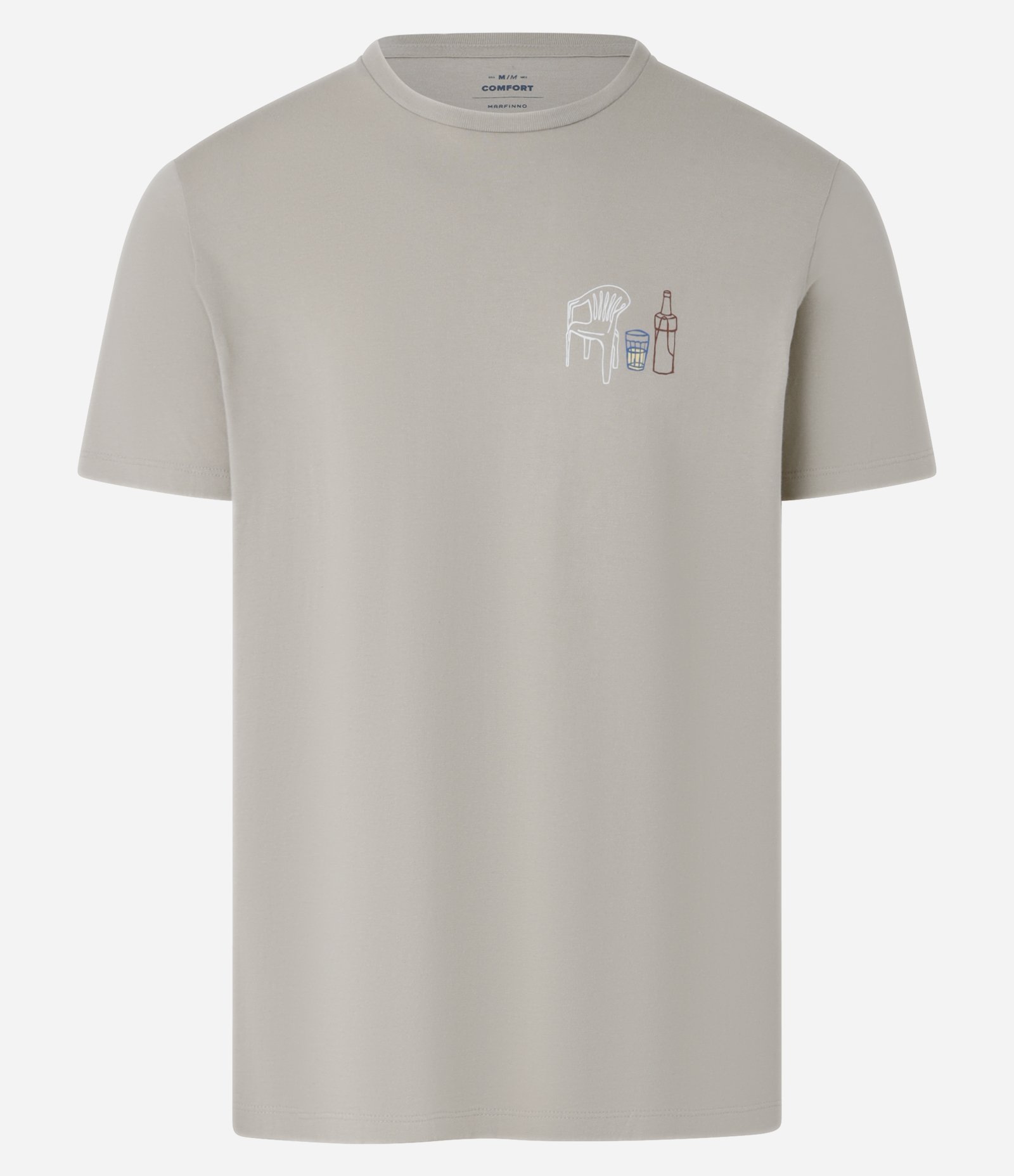 Camiseta Comfort com Estampa de Cerveja Gelada Cinza 5