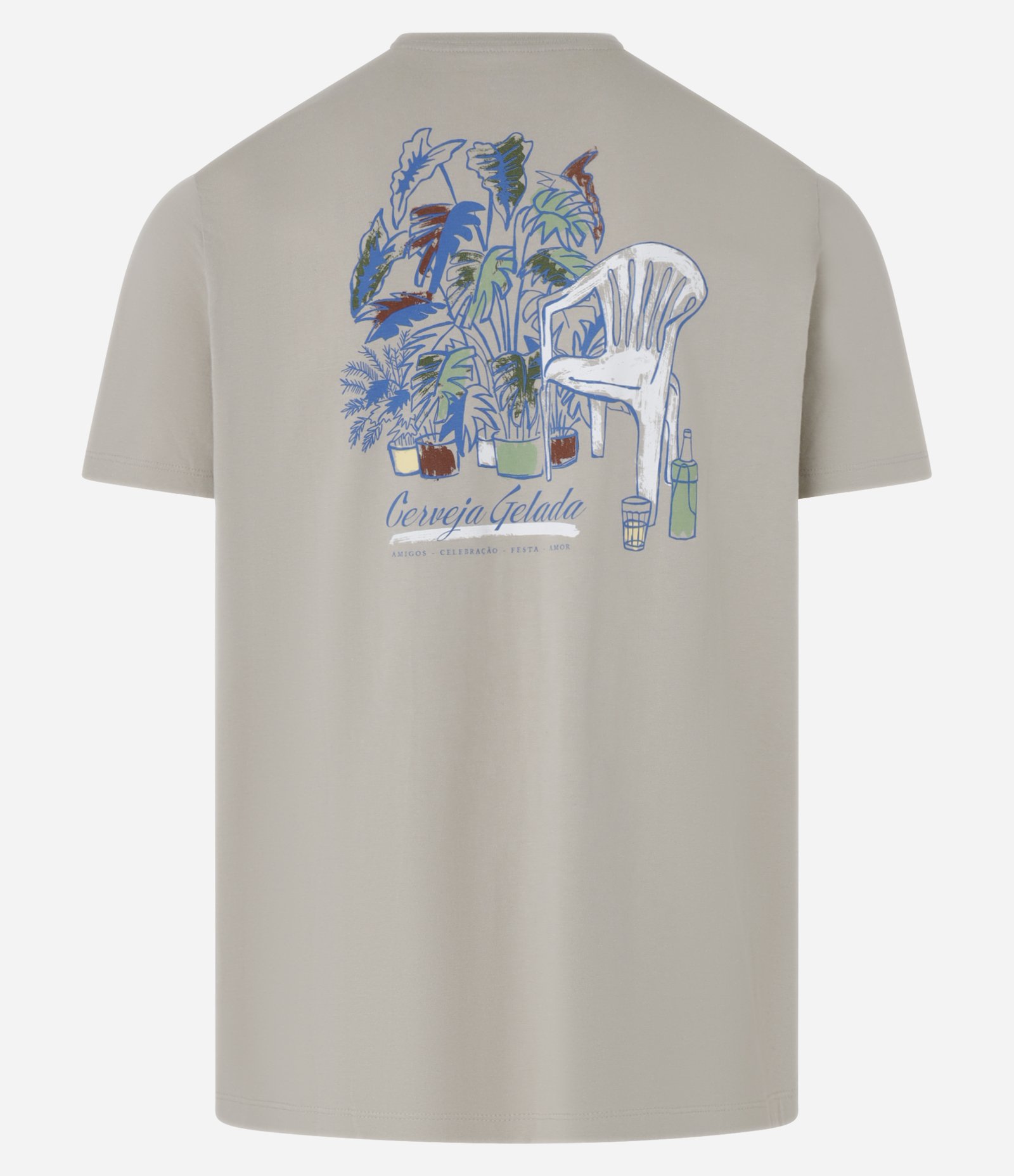 Camiseta Comfort com Estampa de Cerveja Gelada Cinza 6