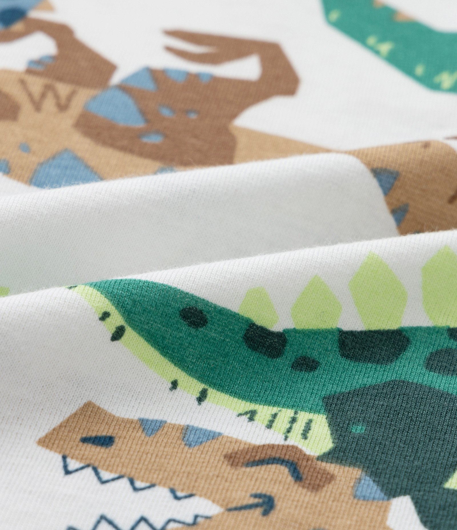 Camiseta Infantil com Estampa de Dinos - Tam 1 a 5/6 Anos Branco 3