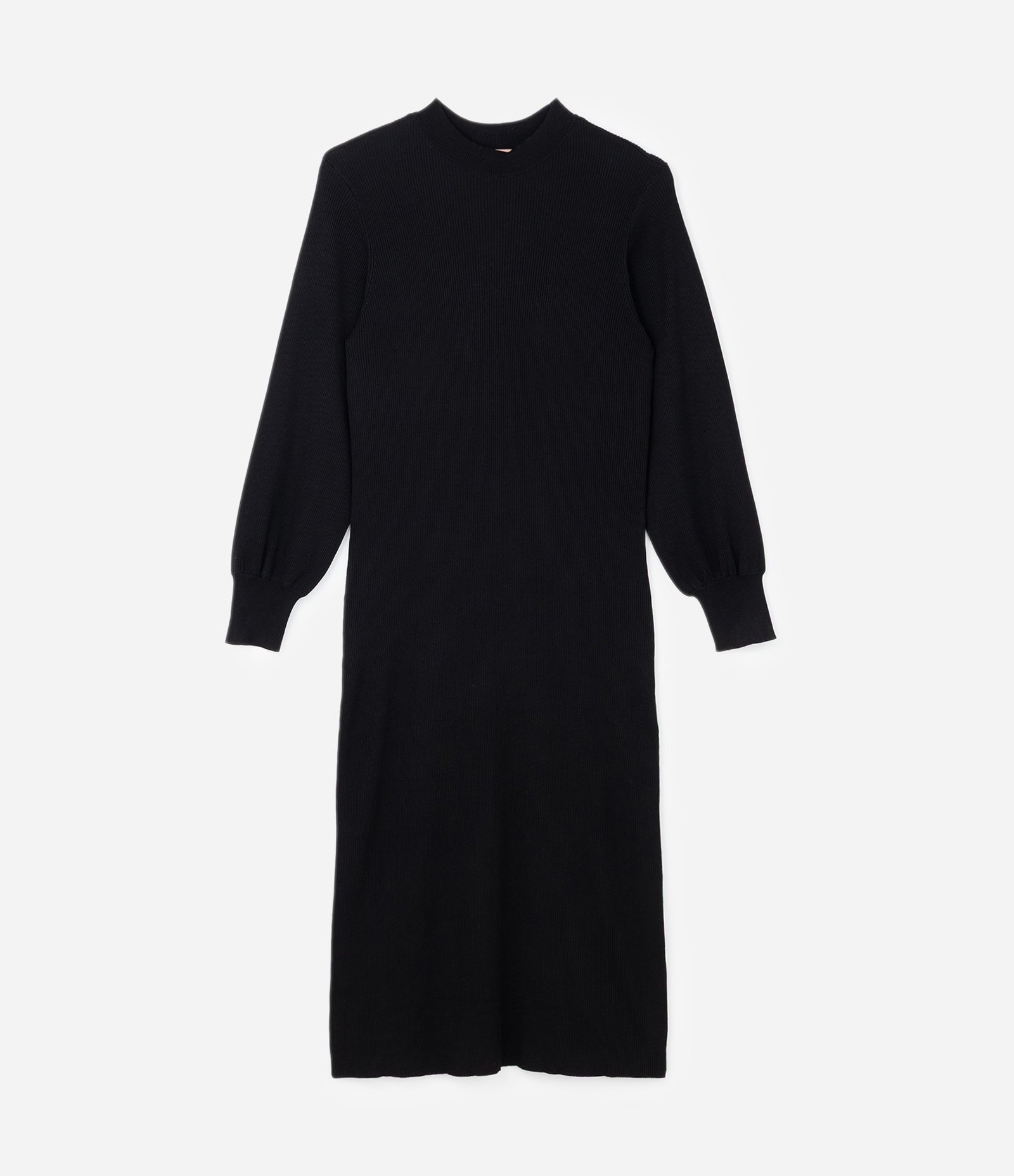 Vestido Midi em Tricô com Gola Alta Curve & Plus Size Preto 6
