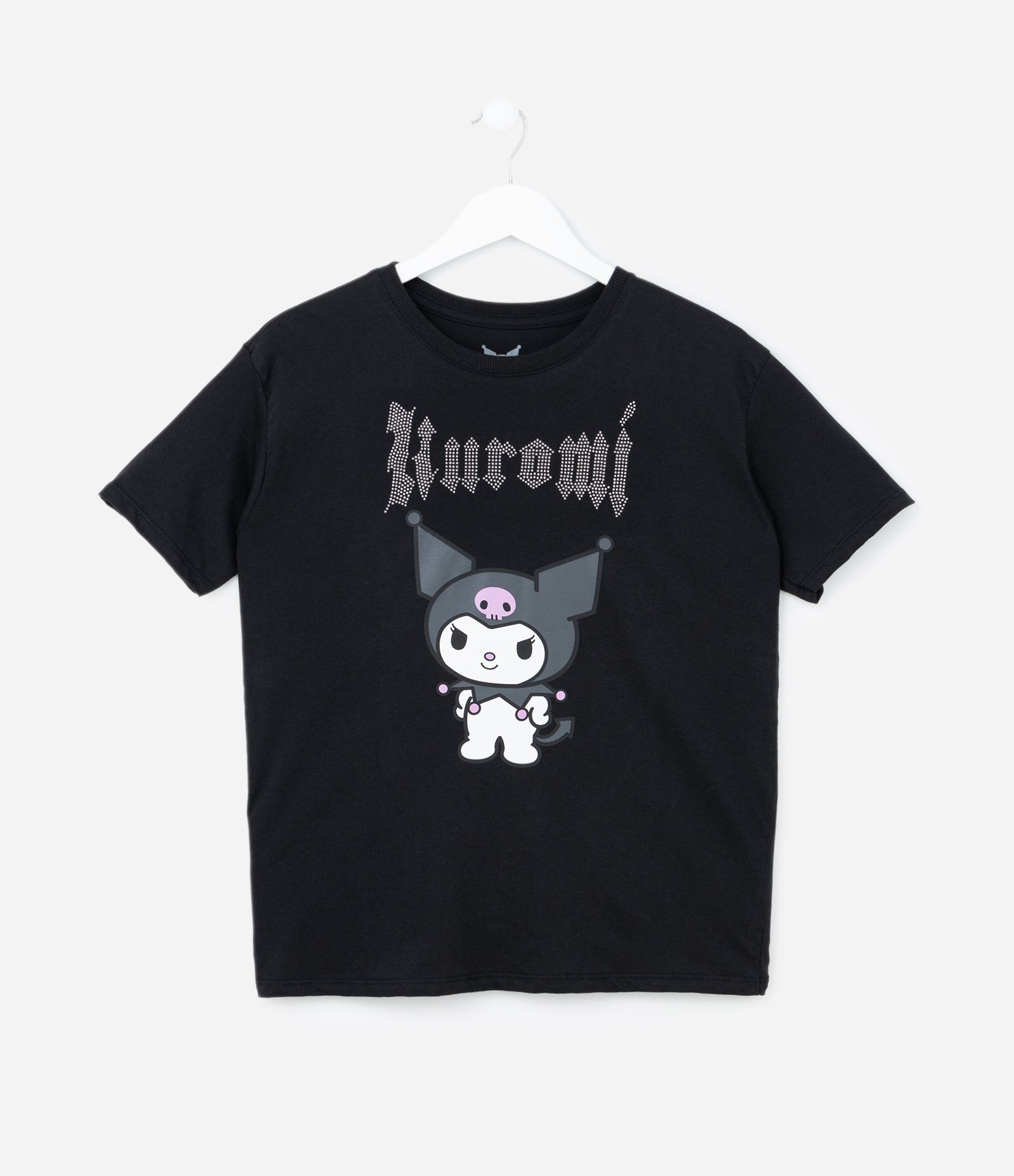 Camiseta Infantil com Estampa Kuromi - Tam 5 a 14 Anos Preto 1
