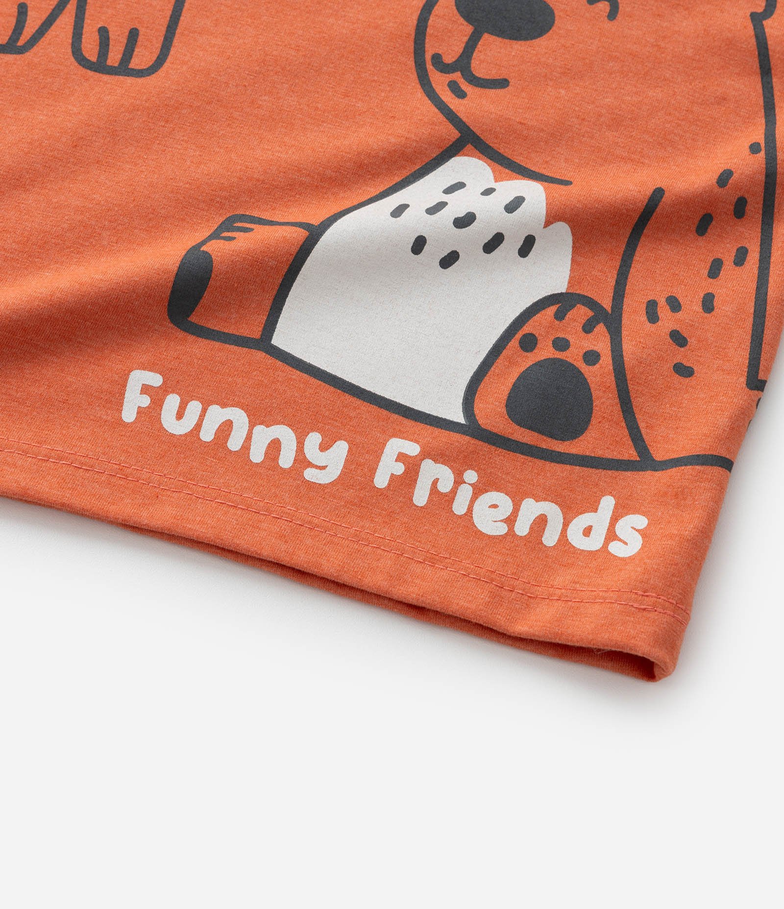 Camiseta Infantil com Estampa de Ursinhos - Tam 1 a 6 Anos Laranja 4