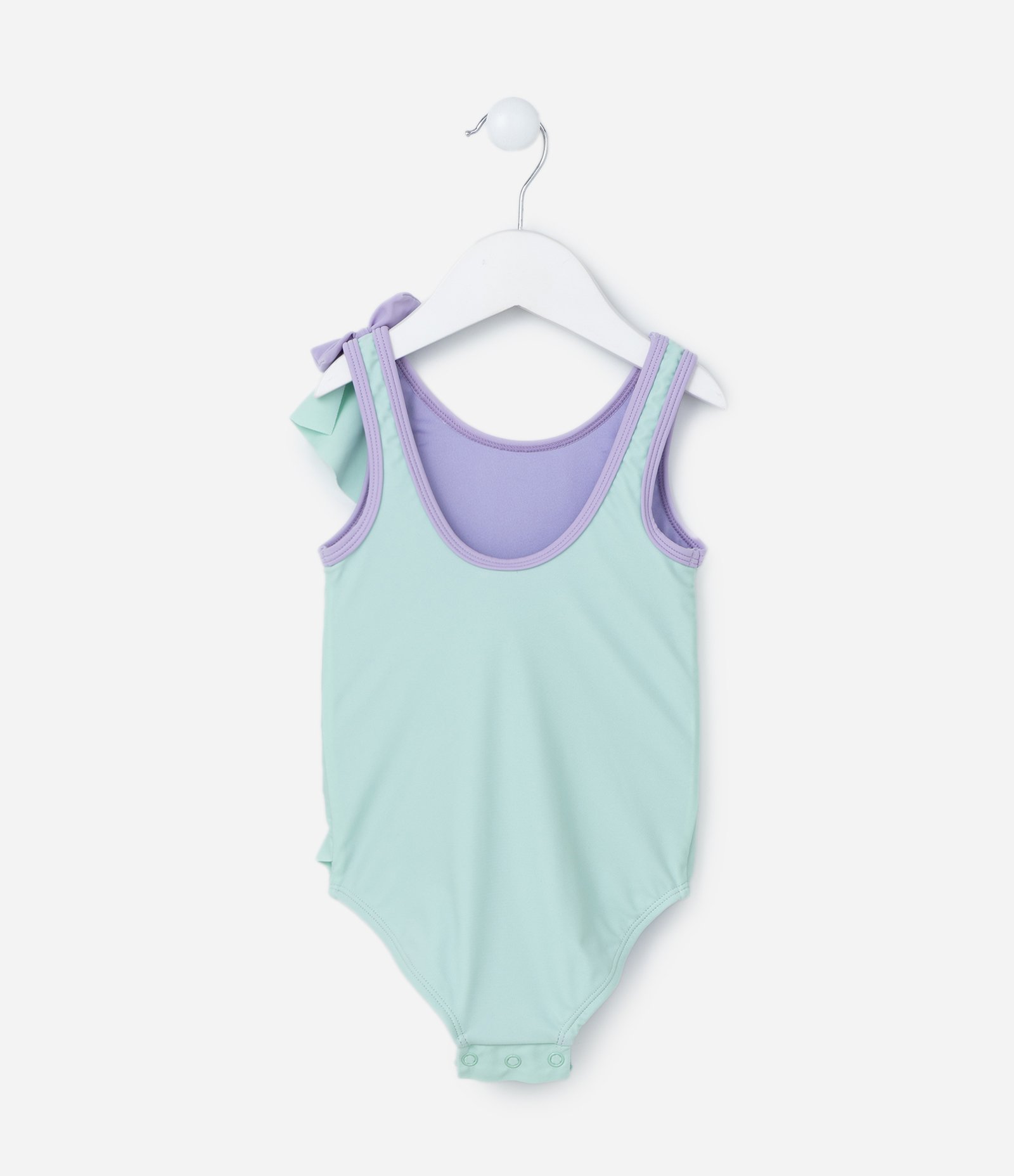 Maiô Infantil com Proteção UV  e Babadinho - Tam 2 a 4 Anos Verde 2