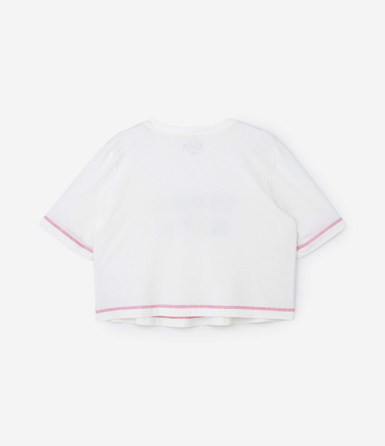 Camiseta Cropped com Paetê Vibra Alto Curve & Plus Size Branco 6