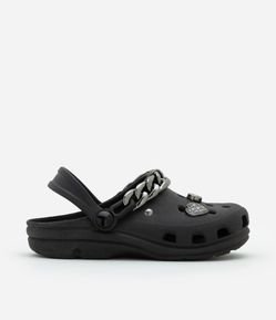 Sandália Babuche Infantil com Corrente e Patchs Aplicados - Tam 28 a 35