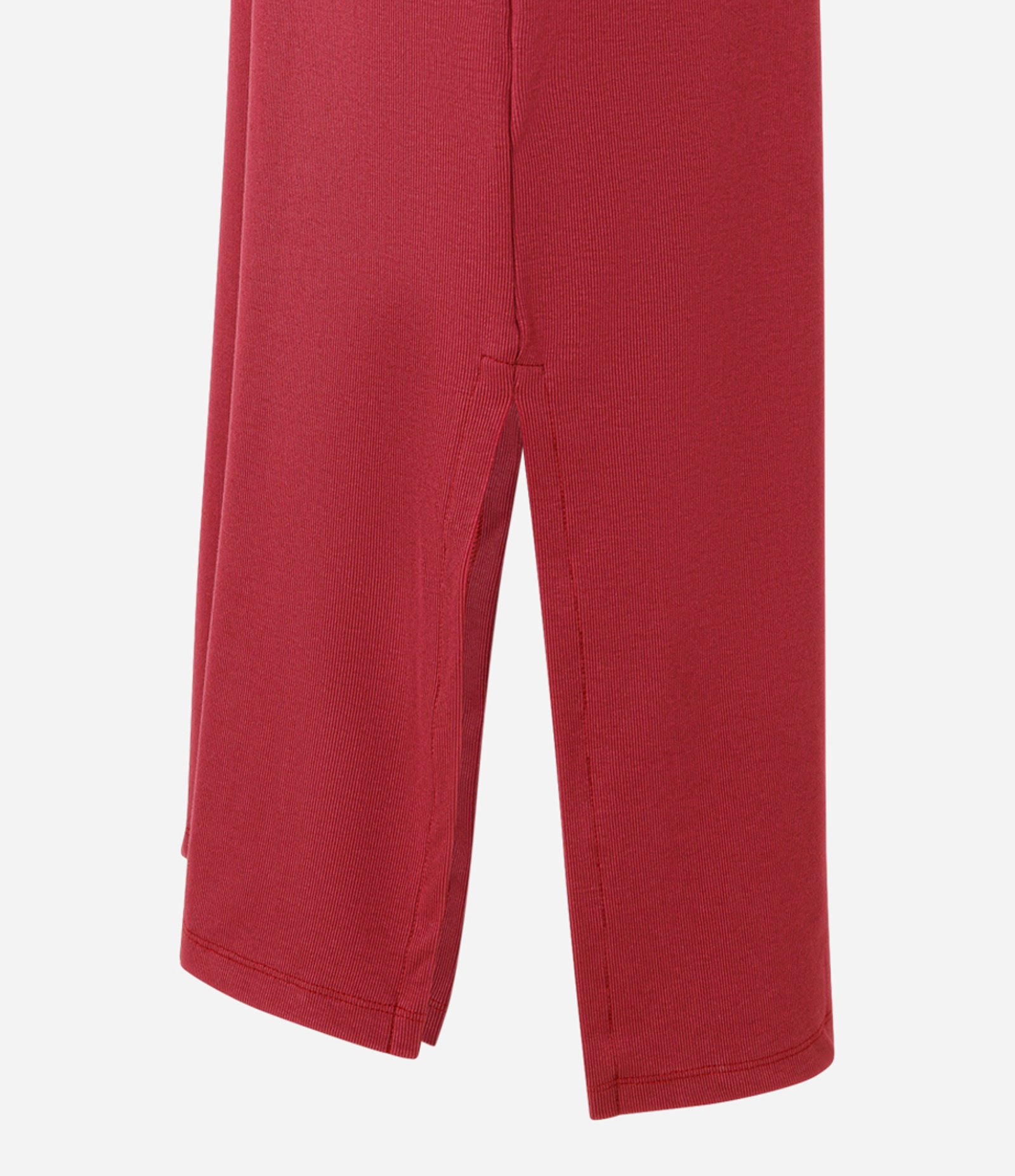 Vestido Midi em Ribana com Colarinho Contrastante na Gola Vermelho 7