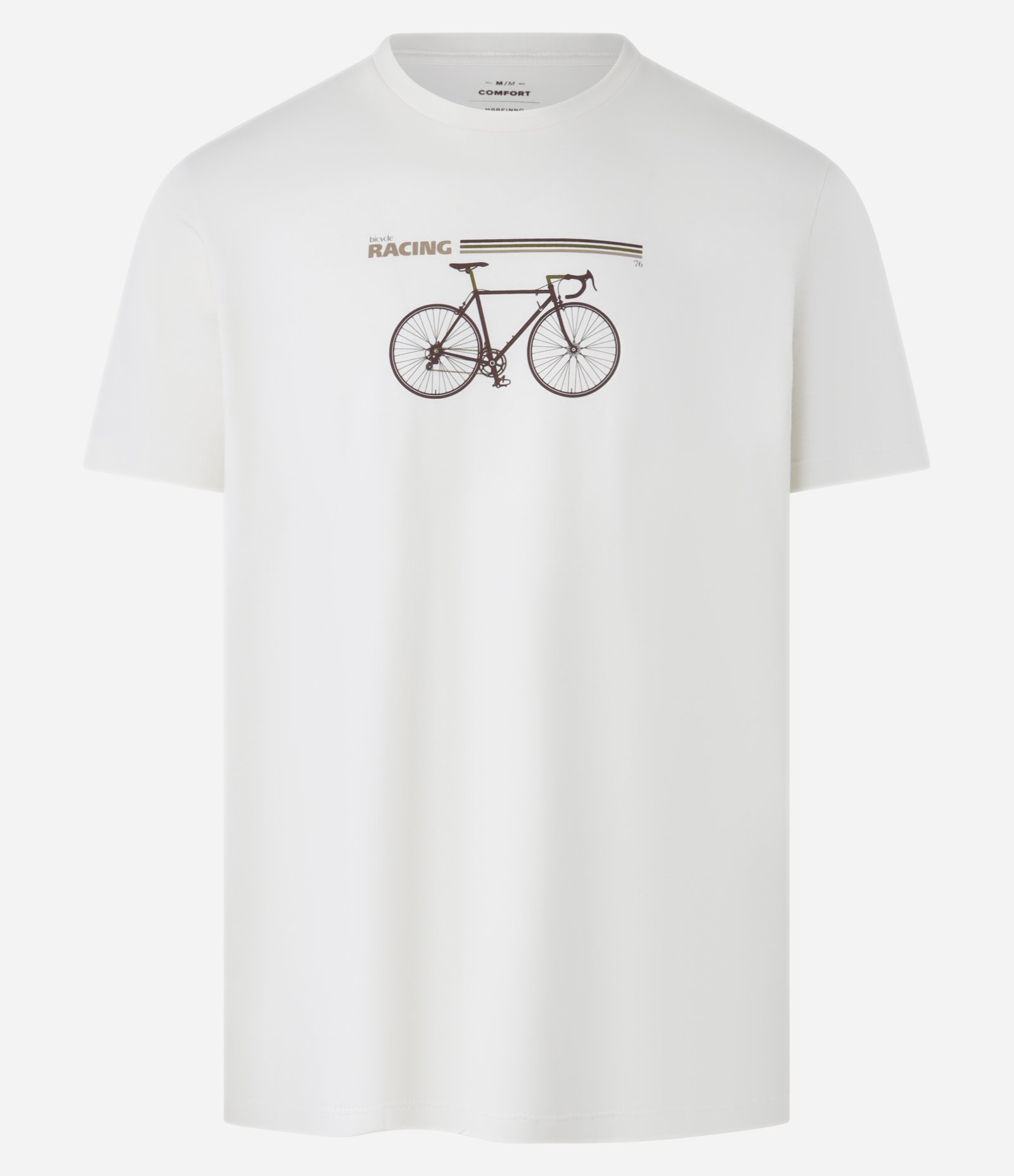 Camiseta em Algodão com Estampa Bicicleta Racing Off White 5