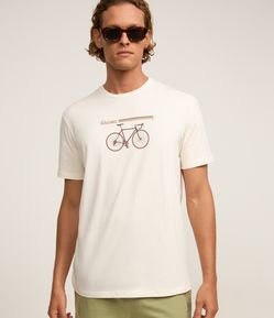Camiseta em Algodão com Estampa Bicicleta Racing