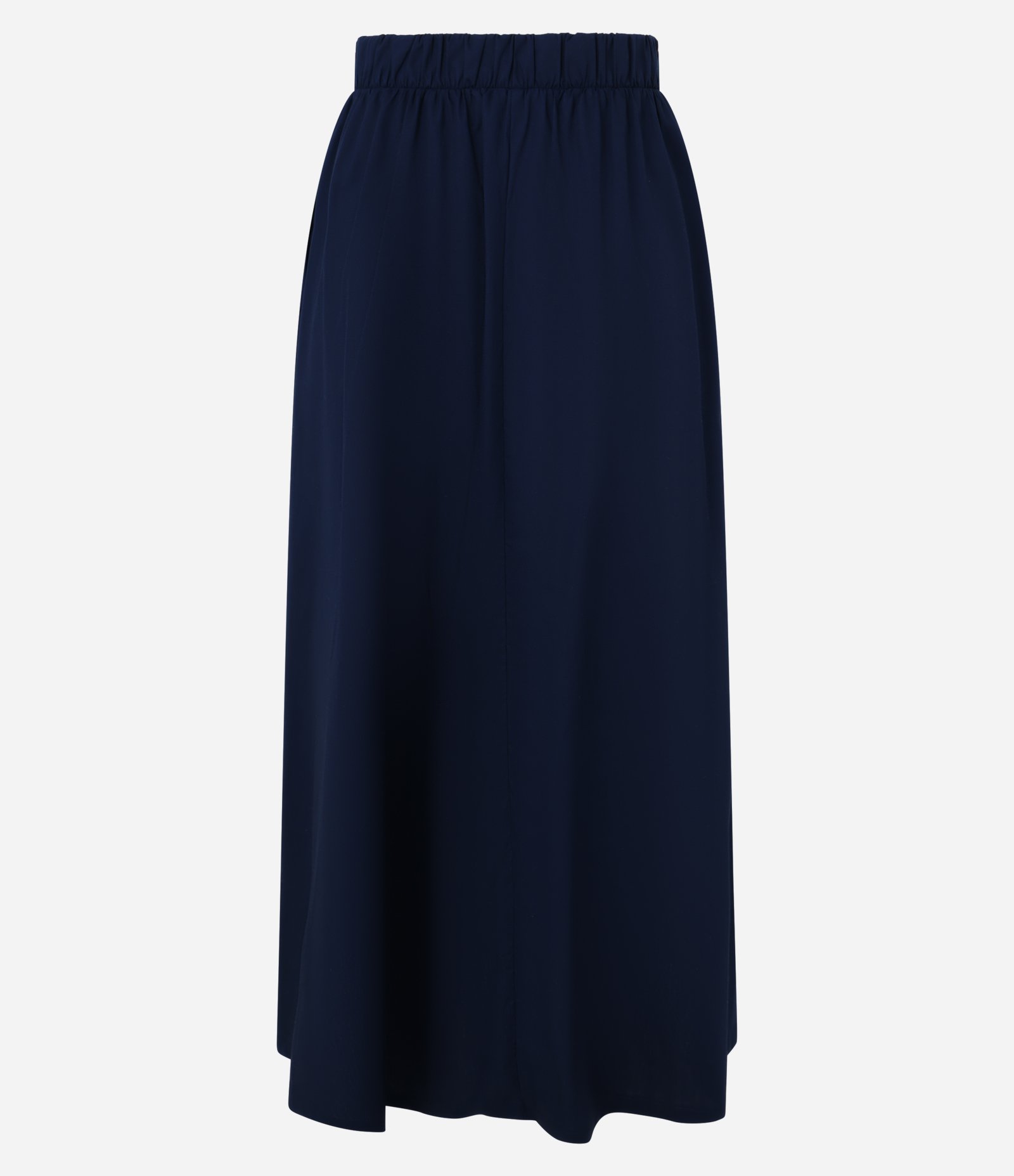 Saia Midi em Tricoline com Amarração de Lacinho Frontal Azul 6