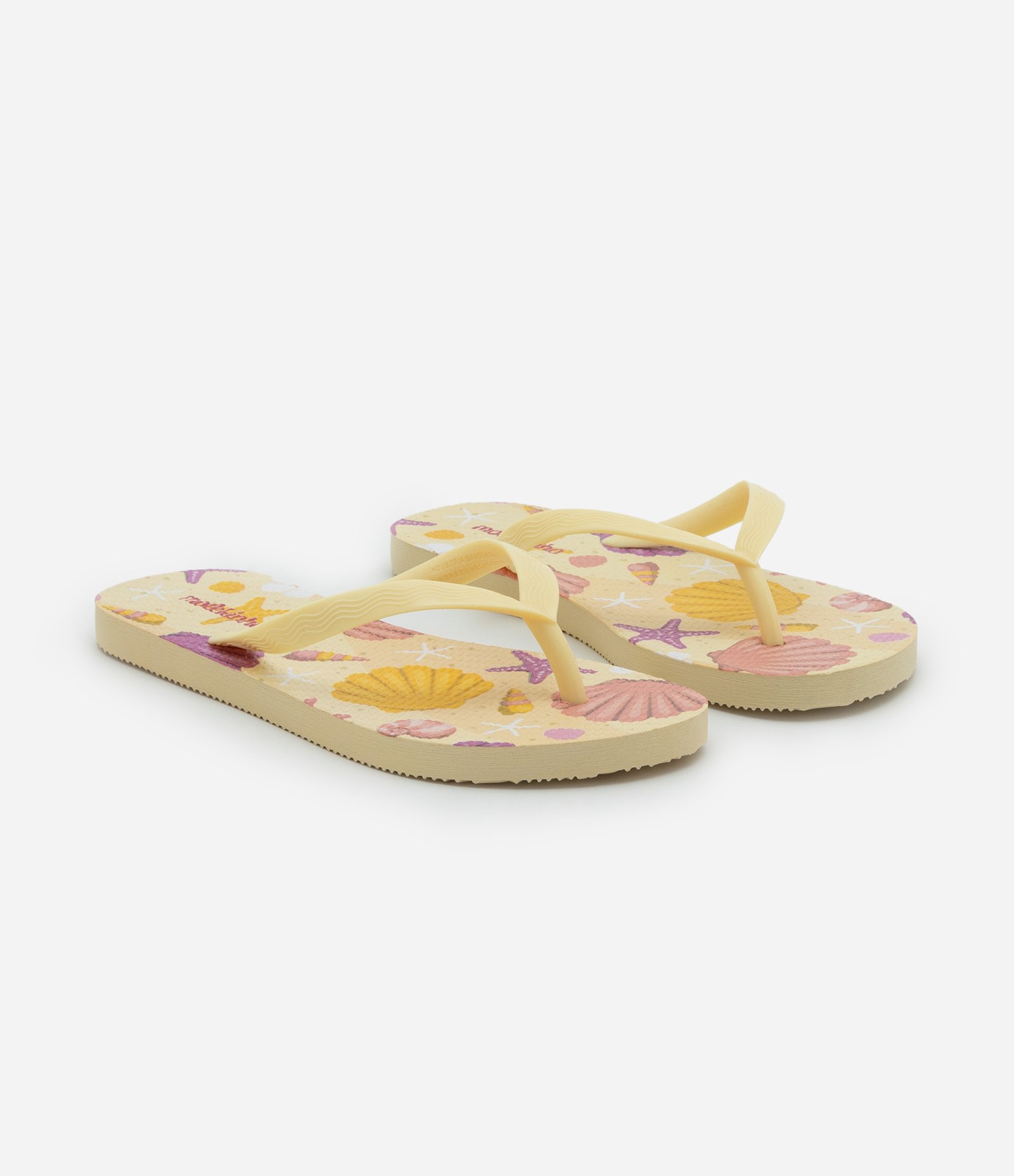 Chinelo de Dedo Infantil Estampa Fundo do Mar - Tam 26 ao 36 Amarelo 1
