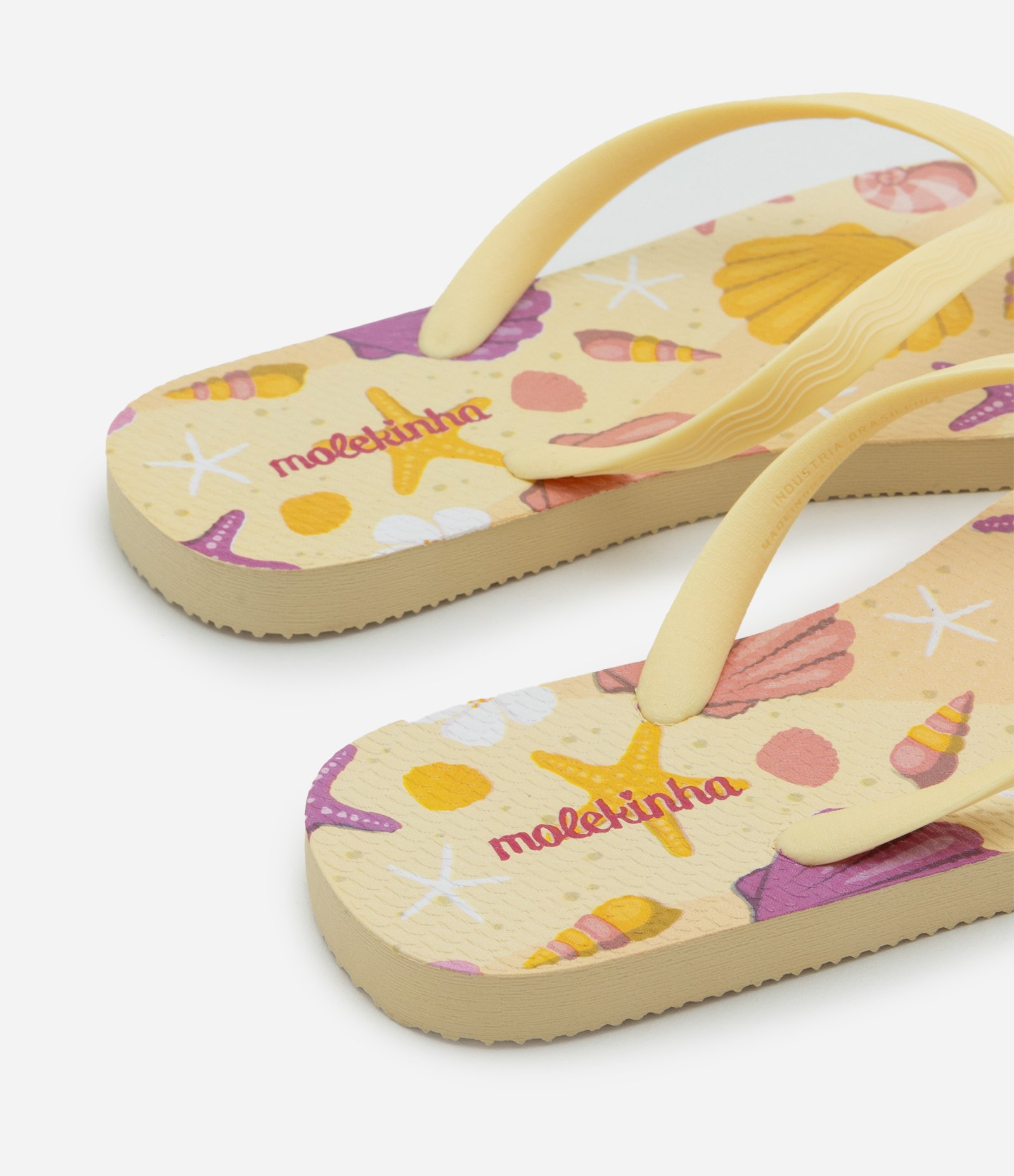 Chinelo de Dedo Infantil Estampa Fundo do Mar - Tam 26 ao 36 Amarelo 3
