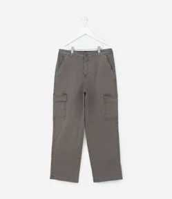 Calça Reta Infantil com Bolso Cargo - Tam 5 a 14 anos