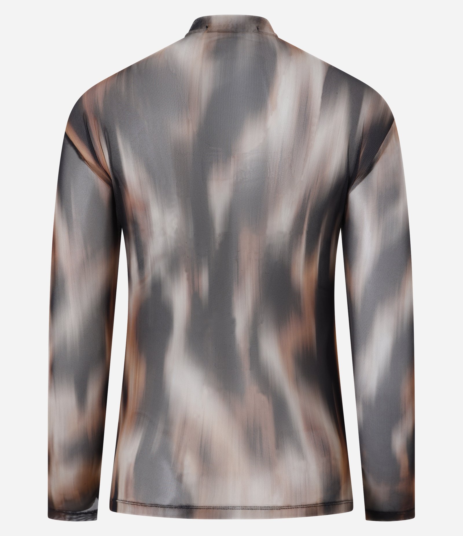 Blusa em Tule com Gola Alta e Estampa Machas Degradê Multicores 6