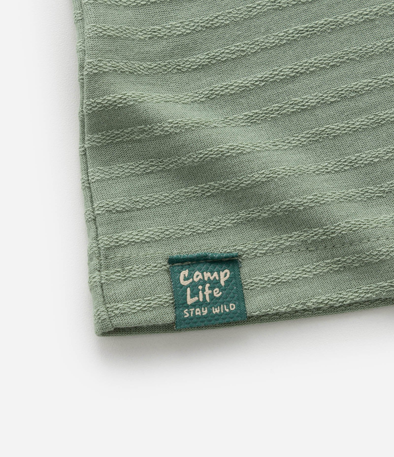 Conjunto Infantil Texturizado com Lettering - Tam 1 a 6 Anos Verde 7