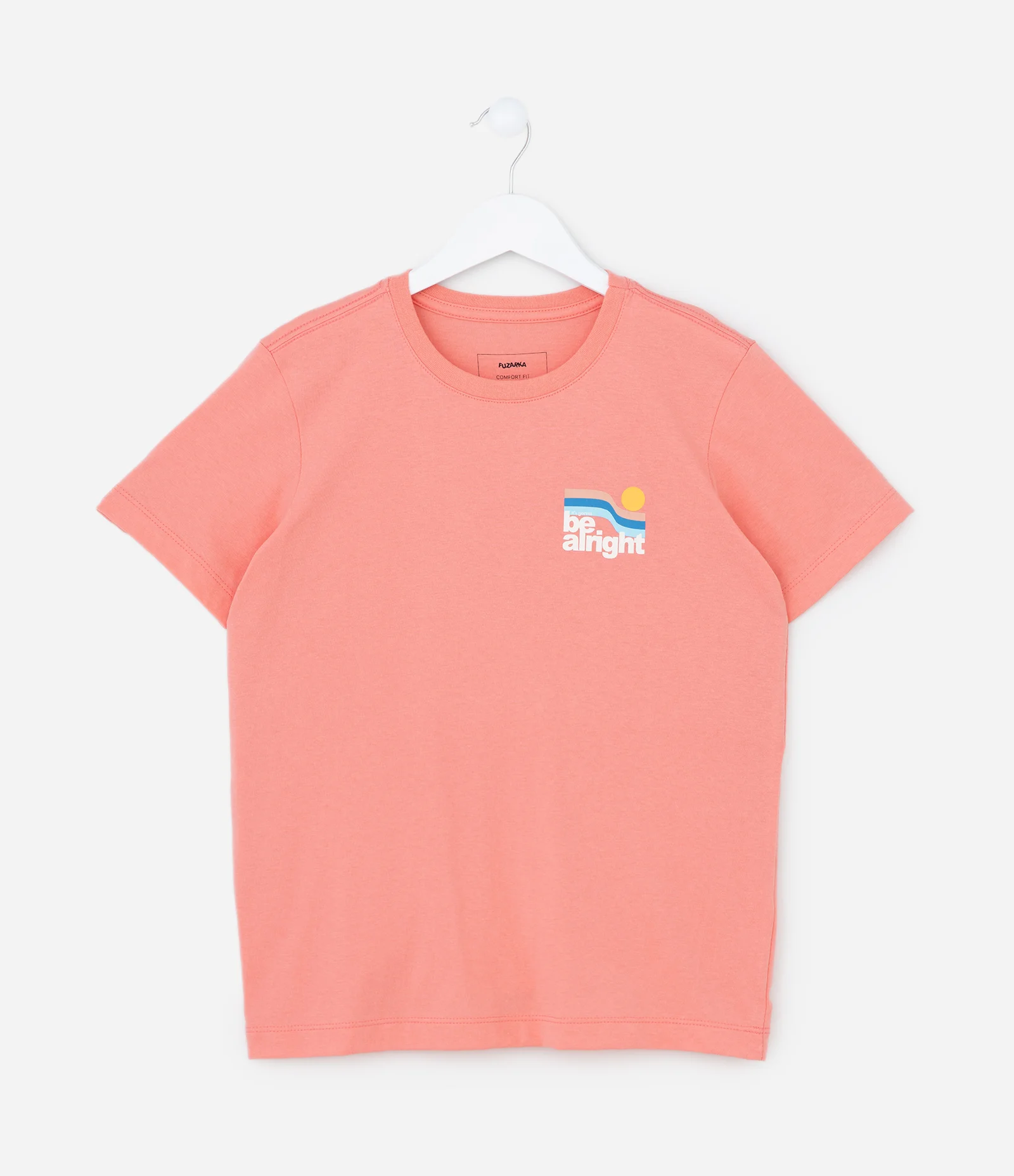 Camiseta Infantil com Lettering Be Alright - Tam 5 a 14 Anos Rosa 1