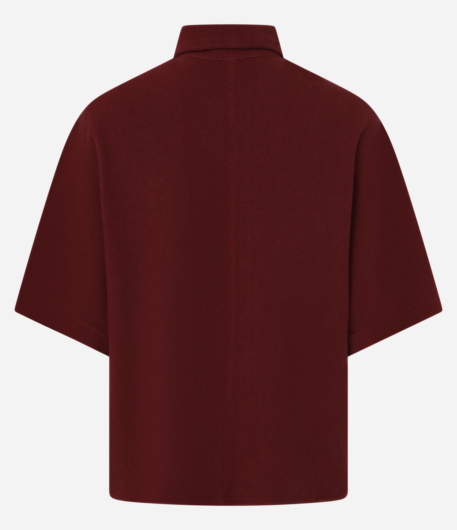 Camisa em Viscose com Gola Colarinho e Manga 3/4 Vermelho 2