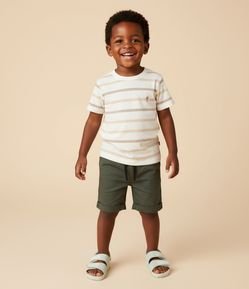 Bermuda Infantil em Sarja com Barra Dobrada - Tam 1 a 6 Anos