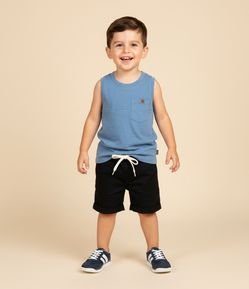 Bermuda Infantil em Sarja com Barra Dobrada - Tam 1 a 6 Anos