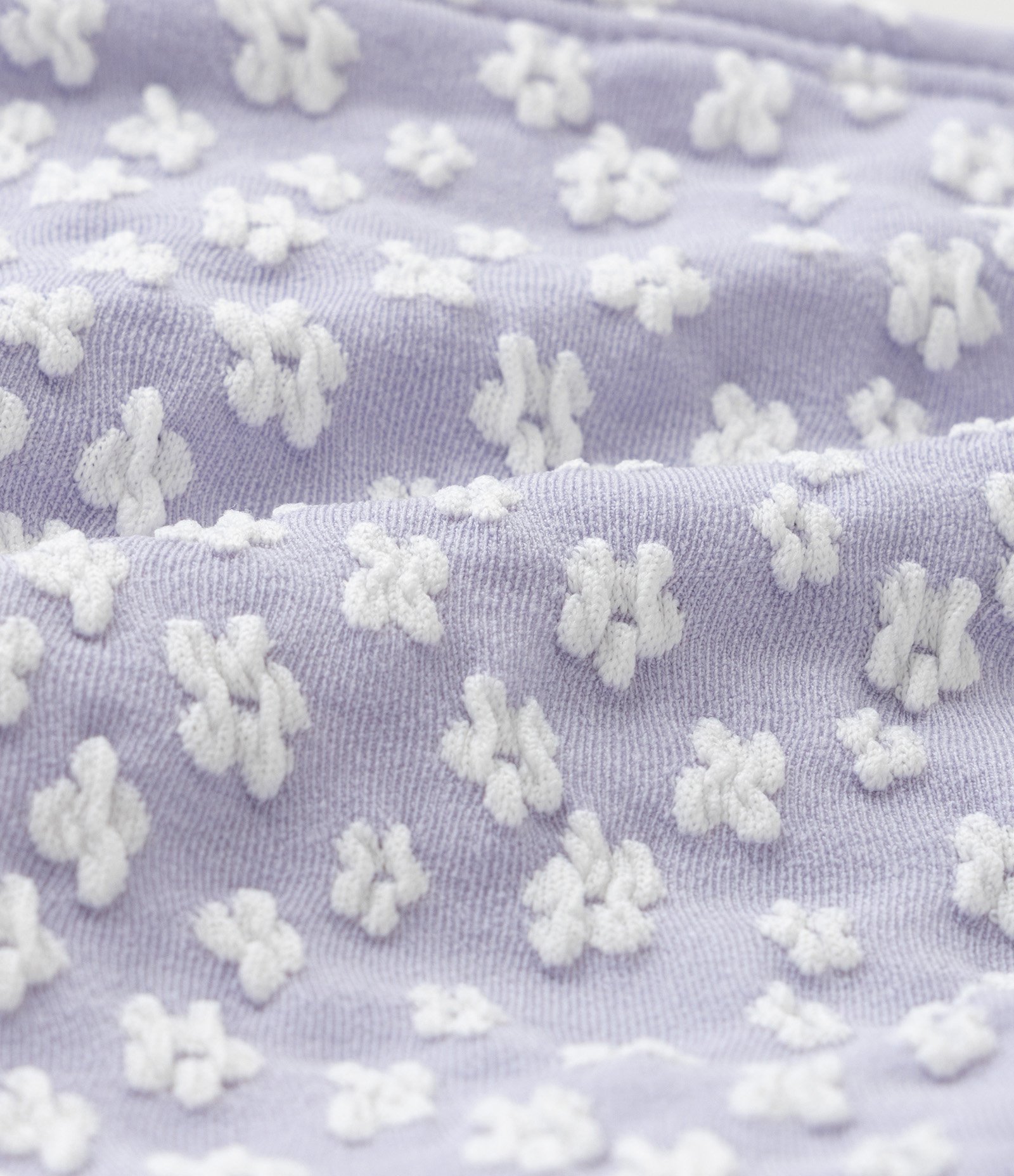 Conjunto Infantil com Proteção UV e Estampa de Borboletas e Textura de Flores - Tam 2 A 4 Anos Lilaz/Laranja 9