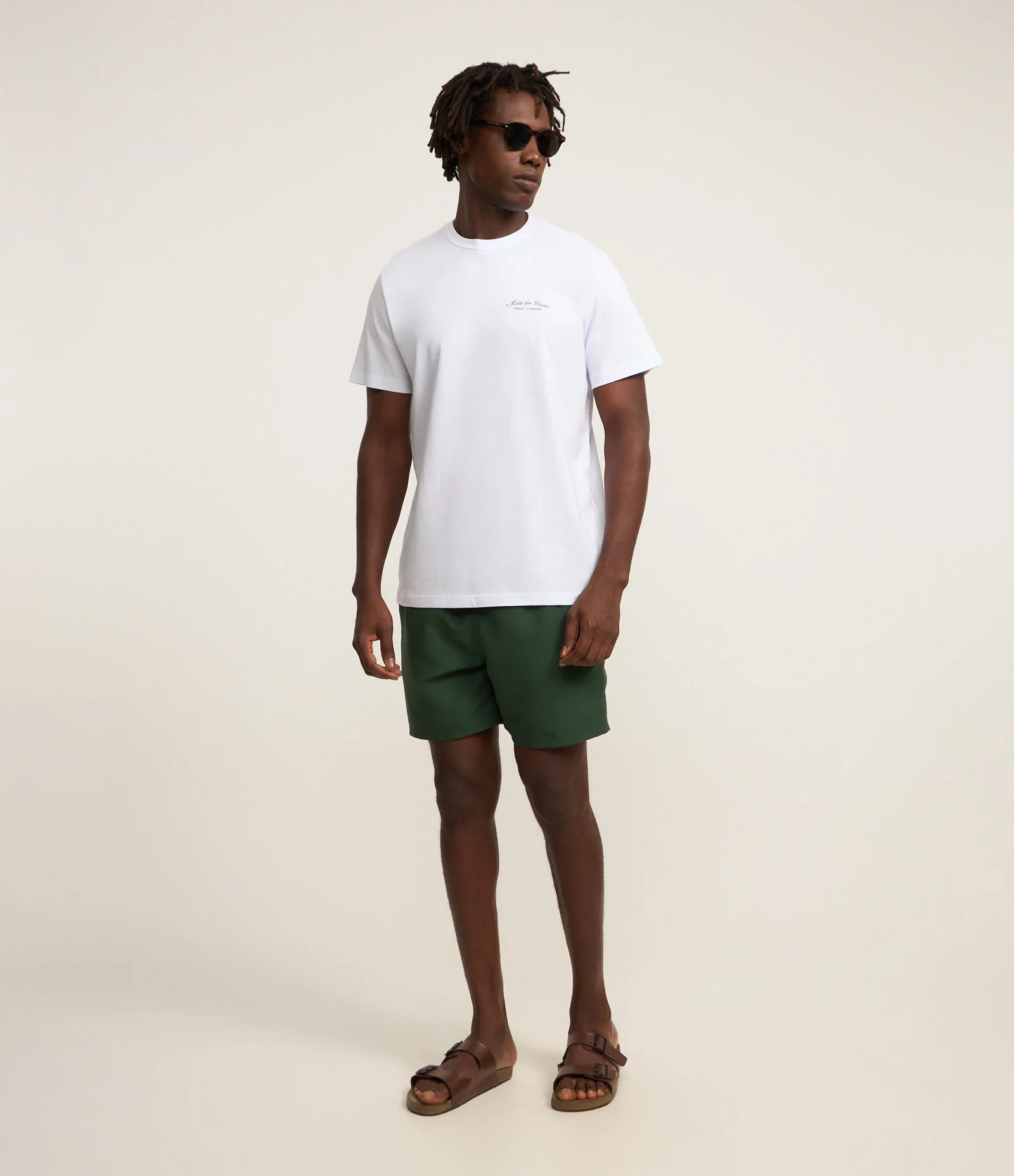 Camiseta Comfort em Algodão com Estampa Lettering Branco 1