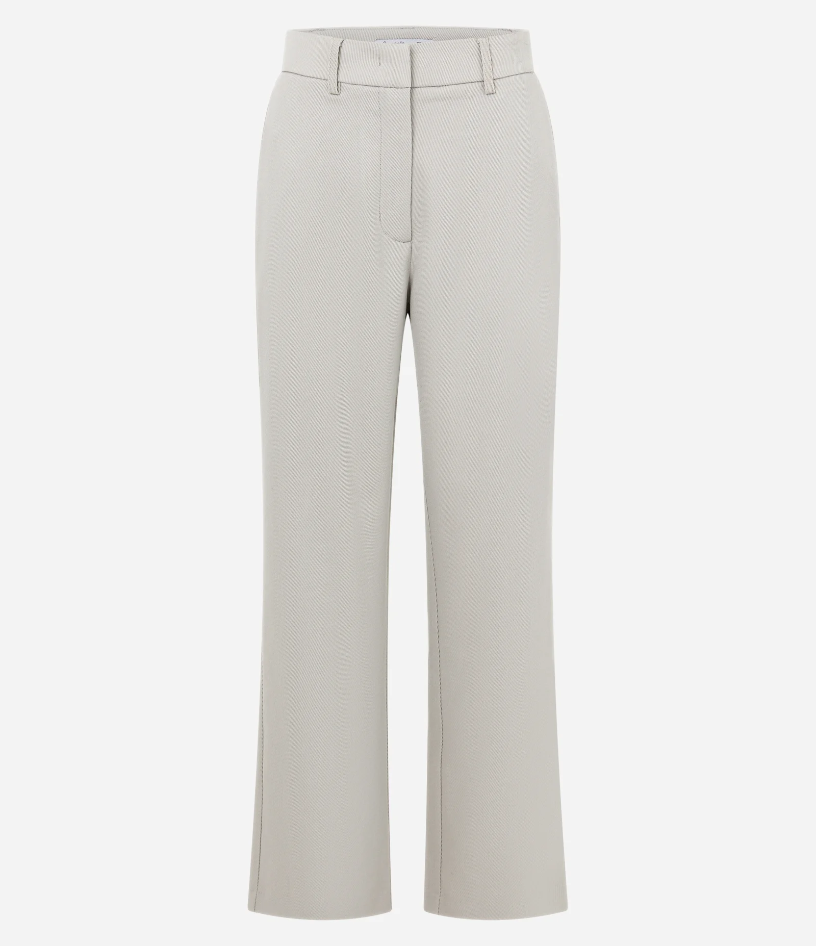 Calça Reta Alfaiatada com Pregas Frontais Cinza 1