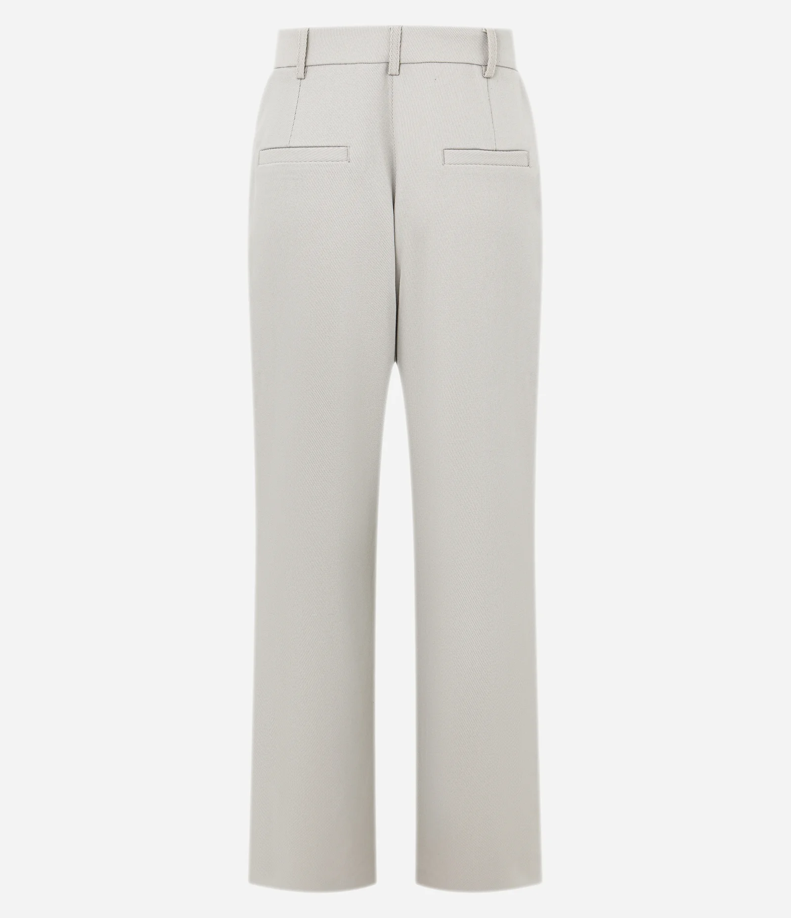 Calça Reta Alfaiatada com Pregas Frontais Cinza 3