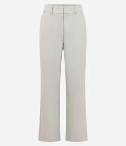 Calça Reta Alfaiatada com Pregas Frontais