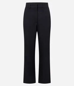 Calça Reta Alfaiatada com Pregas Frontais