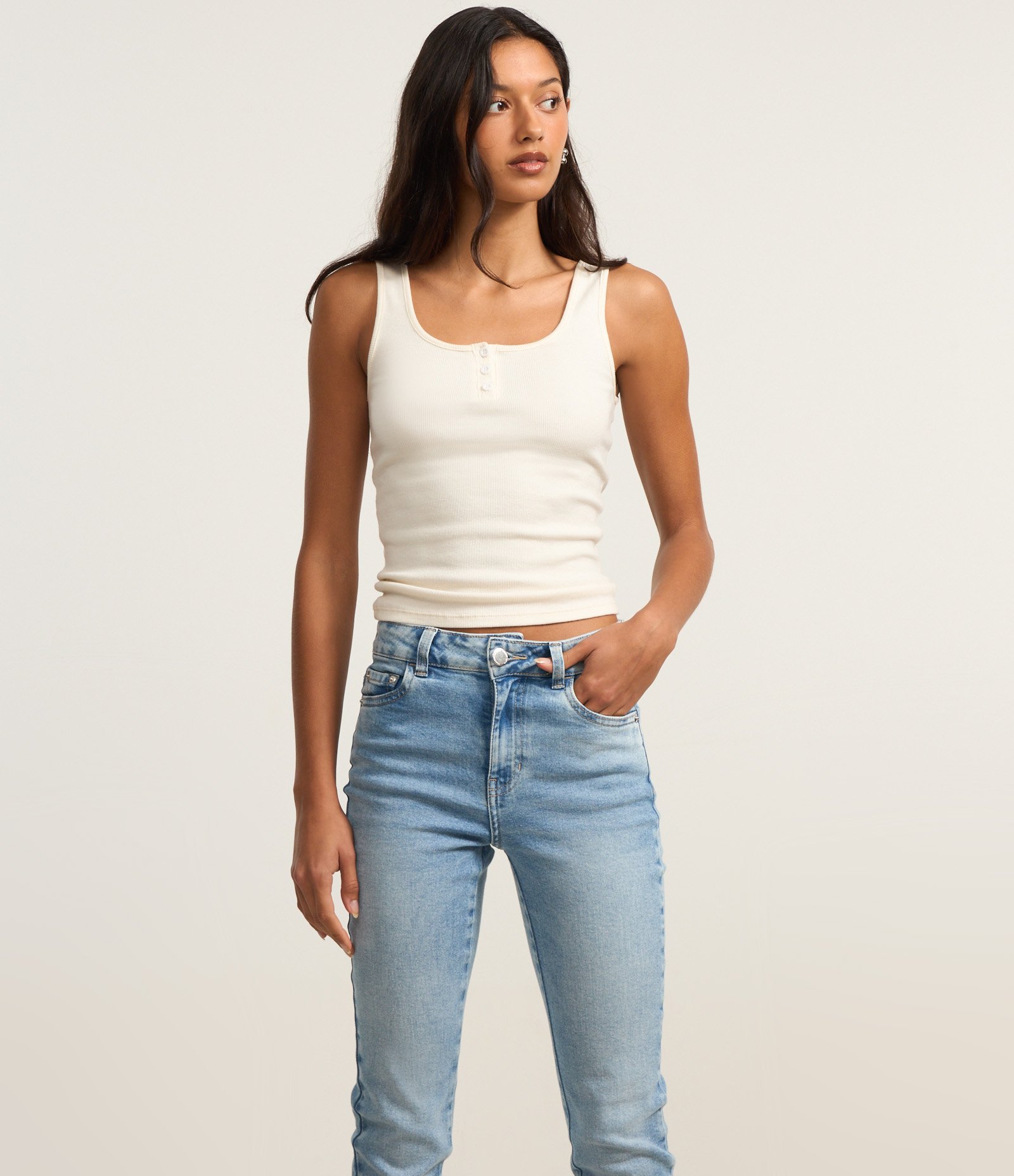 Calça Bootcut em Jeans com Cintura Alta e Abertura Lateral na Barra Azul 2