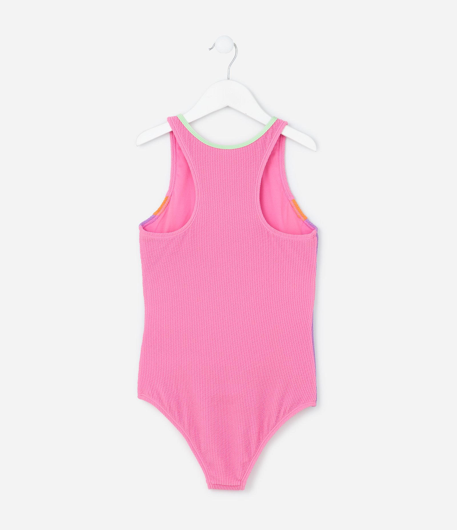 Maiô Infantil com Proteção UV  e Textura - Tam 5 a 14 Anos Rosa 2