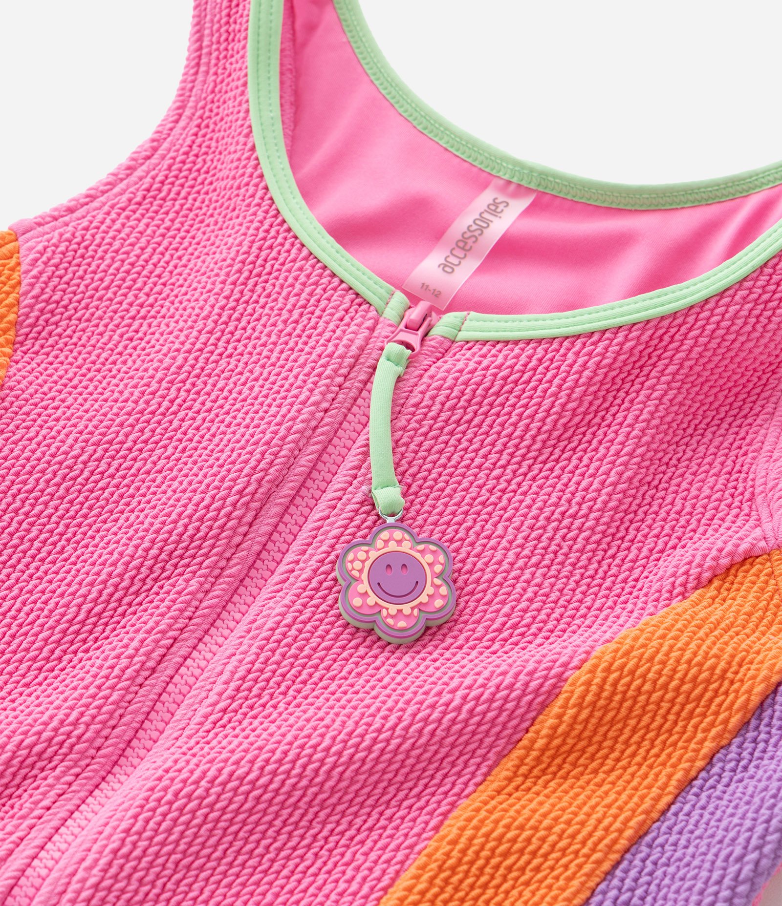 Maiô Infantil com Proteção UV  e Textura - Tam 5 a 14 Anos Rosa 5