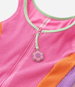 Maiô Infantil com Proteção UV  e Textura - Tam 5 a 14 Anos