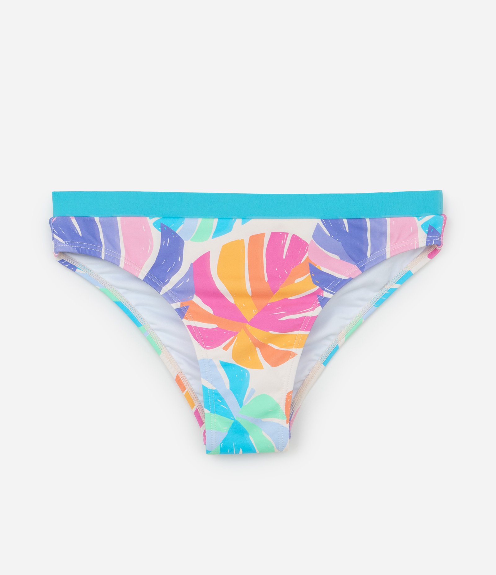 Biquíni Infantil com Proteção UV e Estampa Folhagens - Tam 5 a 14 Anos Multicores 4