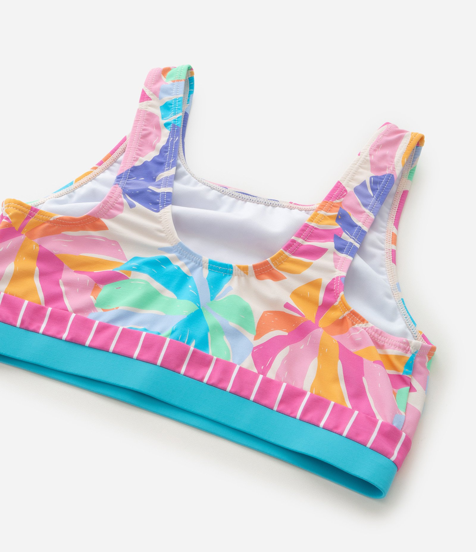 Biquíni Infantil com Proteção UV e Estampa Folhagens - Tam 5 a 14 Anos Multicores 6