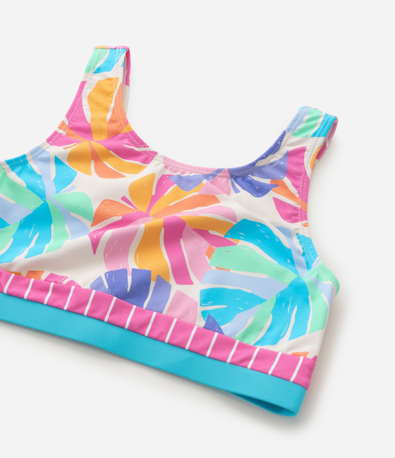 Biquíni Infantil com Proteção UV e Estampa Folhagens - Tam 5 a 14 Anos Multicores 7