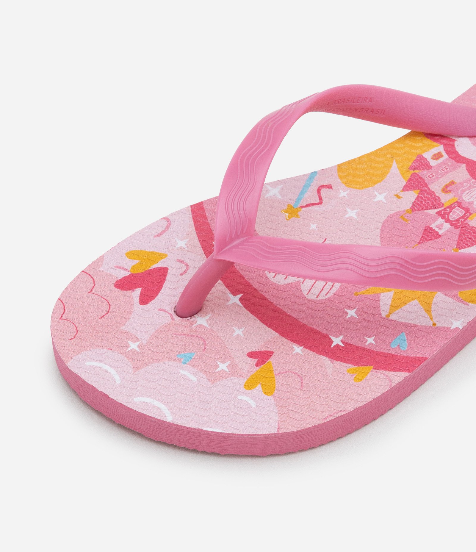 Chinelo Infantil com Estampa Castelo de Princesas Molekinhas - Tam 26 ao 36 Rosa 4