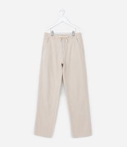 Calça Reta Infantil em Oxford com Bolsos - Tam 5 a 14  Anos