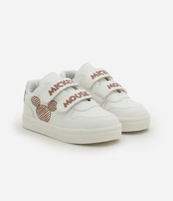 Tênis Infantil em PU com Estampa Mickey e Velcro - Tam 20 ao 27