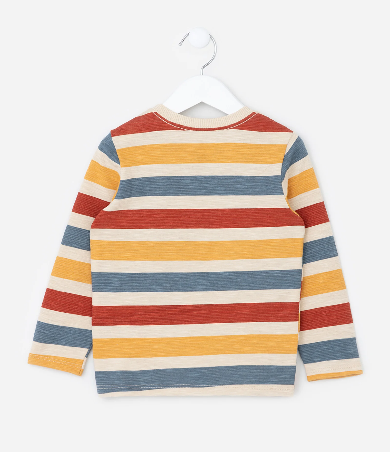 Camiseta Infantil com Estampa de Listras - Tam 1 a 6 Anos Multicores 2