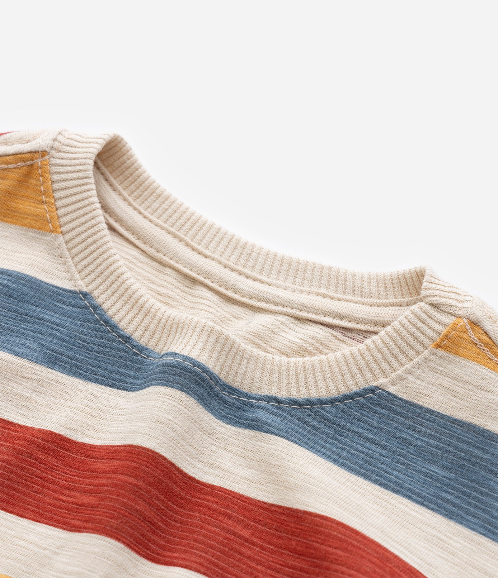 Camiseta Infantil com Estampa de Listras - Tam 1 a 6 Anos Multicores 5