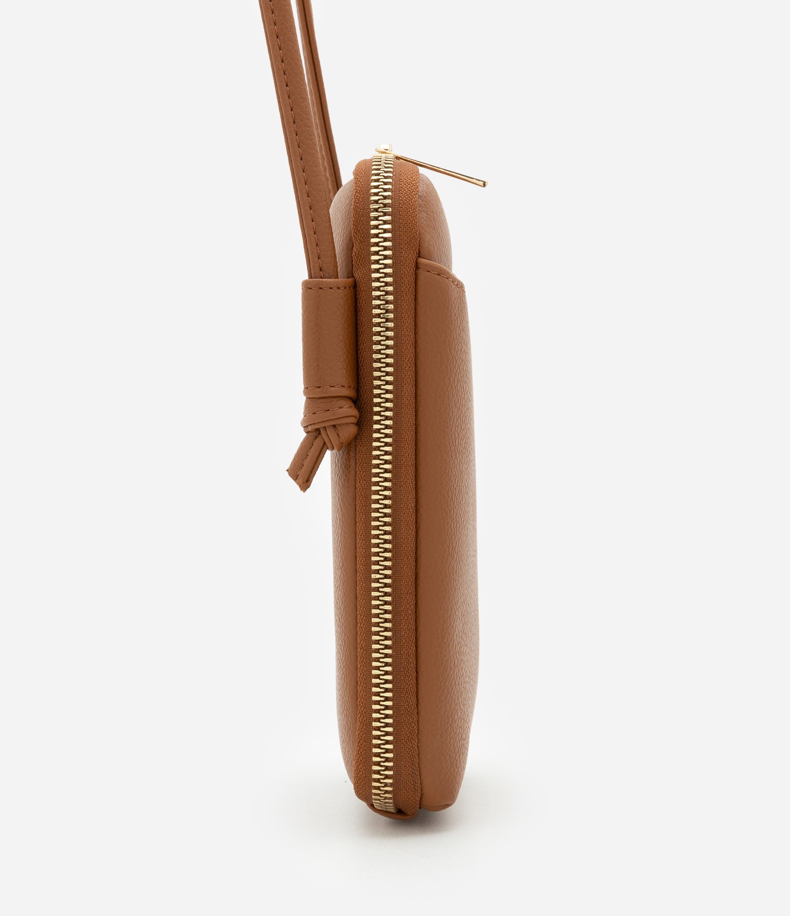 Bolsa Porta Celular com Bolsinho Frontal Marrom 3