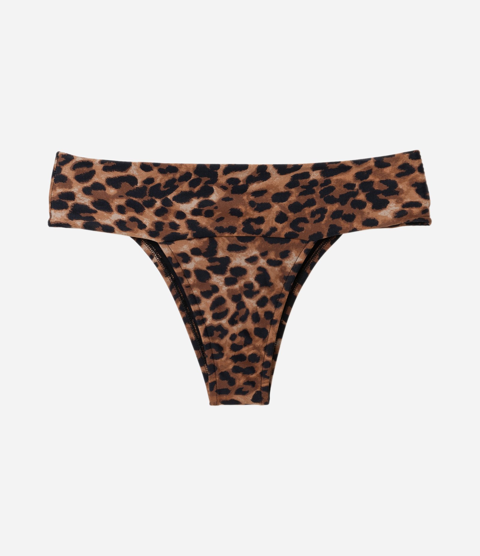 Biquíni Calcinha Pala Larga em Microfibra com Estampa Animal Print Marrom 5