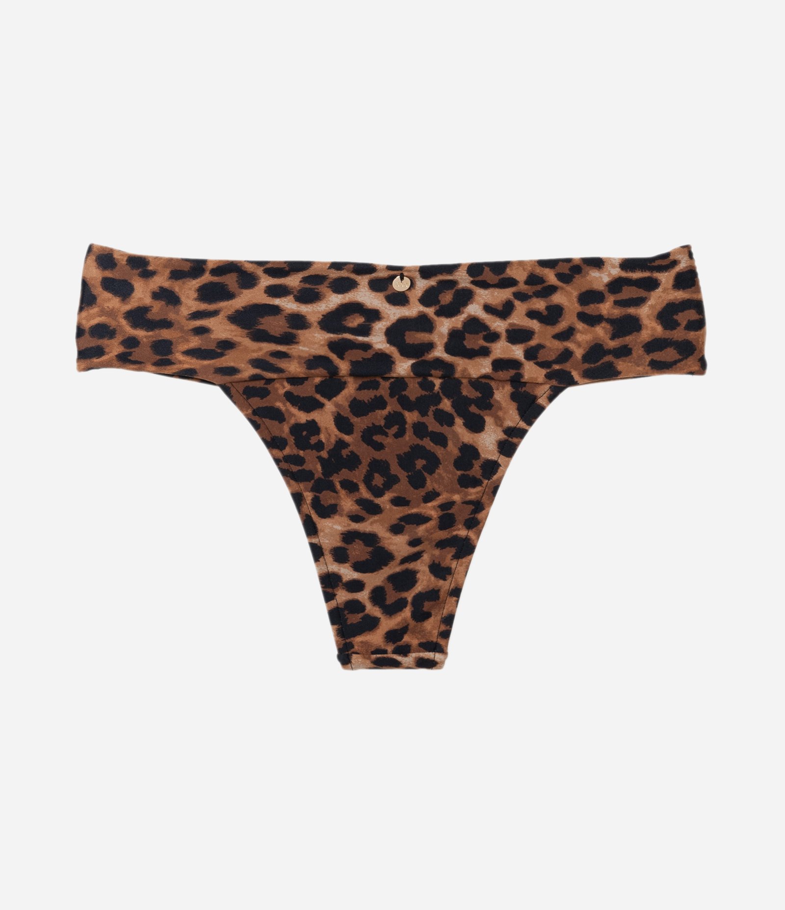Biquíni Calcinha Pala Larga em Microfibra com Estampa Animal Print Marrom 6