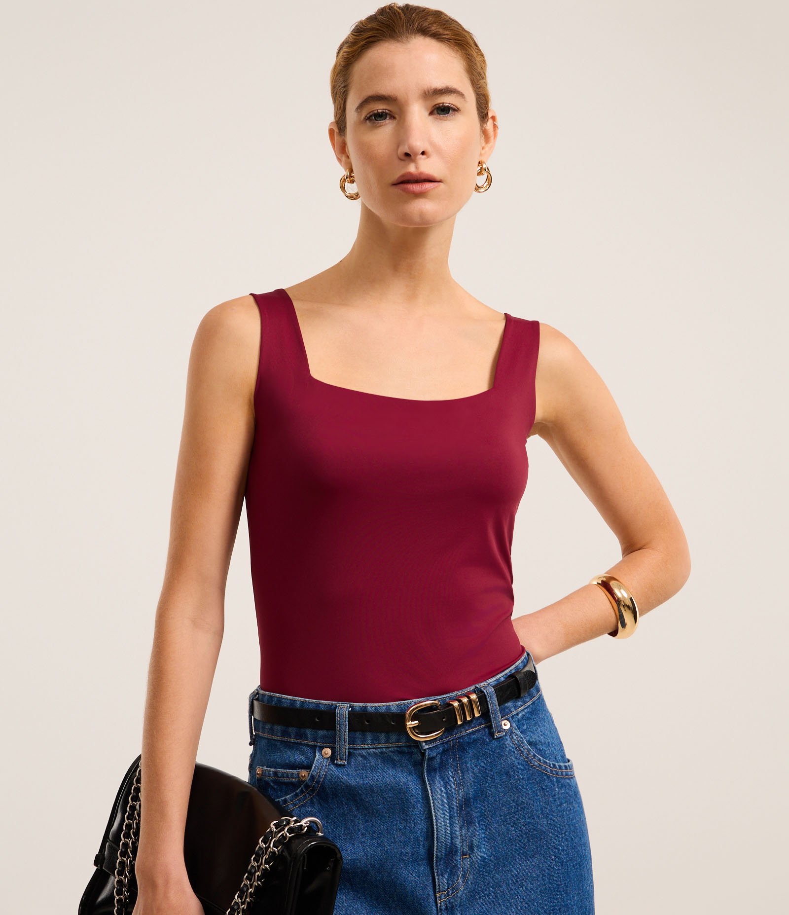 Blusa em Poliamida com Decote Quadrado 1