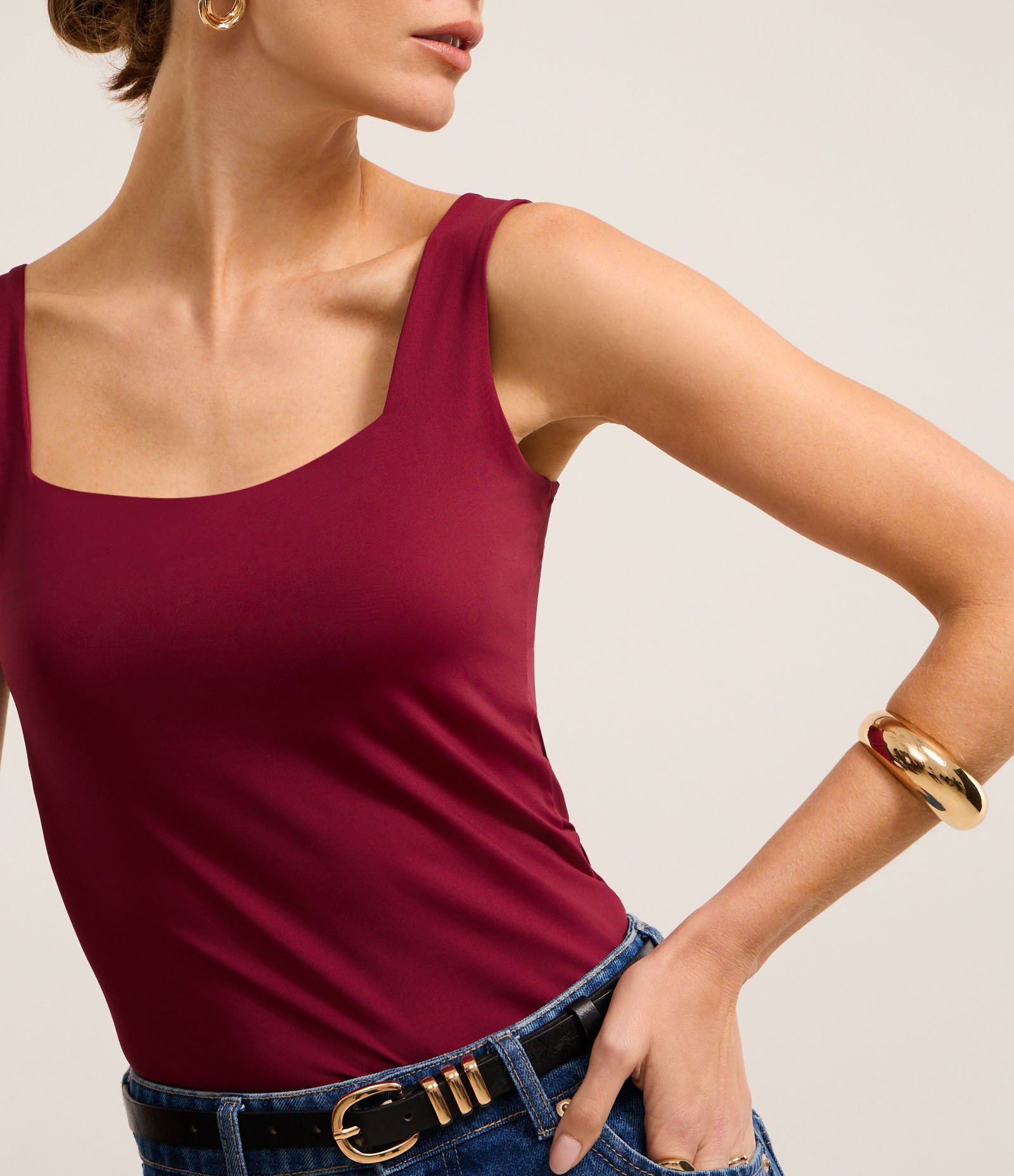 Blusa em Poliamida com Decote Quadrado 3