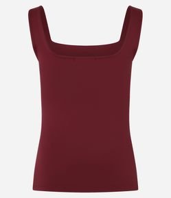 Blusa em Poliamida com Decote Quadrado